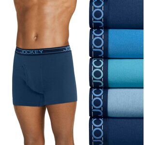 Jockey Lightweight Breathable Cotton Blend Boxer Briefs Underwear 5-Pack NEW XL
